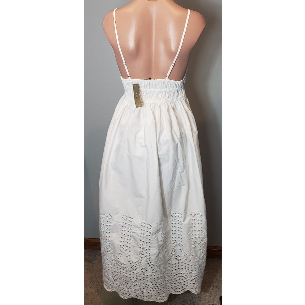 J. Crew White Eyelet Midi Dress - Picture 4 of 11